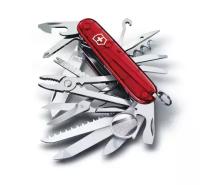 Нож Victorinox SwissChamp, 91 мм, 33 функции, полупрозрачный красный