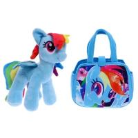 Средние мягкие игрушки YuMe Мягкая игрушка «Пони Радуга» в сумочке, My Little Pony, 25 см