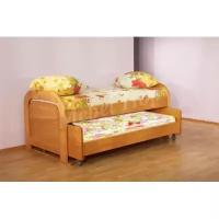 Кровать детская деревянная с выкатным спальным местом "Мурзилка"