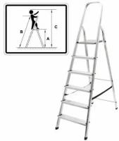 Лестница-стремянка алюминиевая, 8 ступеней, вес 5,7 кг FIT