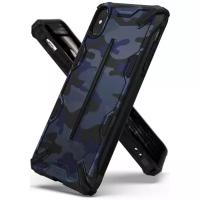 Противоударный чехол для iPhone X - Ringke Dual-X Camo Blue