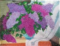 Алмазная мозаика "Аромат весны" на подрамнике, 40x50 см, цветы