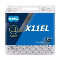 Цепь велосипедная KMC - X11EL 1/2" x 11/128", 118 звеньев, серебристая, 11 скоростей