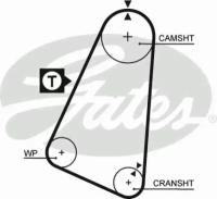 Ремень грм 104x150 для opel ascona/kadett 1.3 81-90, fiat punto 1.1 85-96 Gates 5030