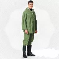 Костюм влагозащитный ПВХ (куртка, брюки) зеленый XXXL