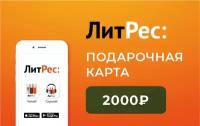 Электронный сертификат ЛитРес - 2000 рублей