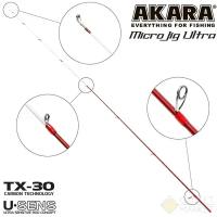 Хлыст угольный для спиннинга Akara SL1004 Micro Jig Ultra 702UL-S TX-30 (0,5-6) 2,1 м