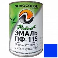 Эмаль ПФ-115 "NOVOCOLOR" (ГОСТ 6465-76), синяя, 1,9кг,NOVOCOLOR