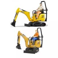 Мини экскаватор JCB 8010 CTS и рабочий BRUDER 62-002