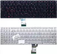 Клавиатура NFC для ноутбука Asus G501, G501J, G501JW, G501V, G501VW, N501, N501J, N501JW, N501V черная без рамки с подсветкой RU совместимая