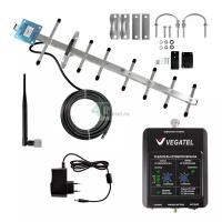 Комплект Vegatel VT1-900E-kit (LED) усилитель сигнала 2G GSM 900Мгц 3G UMTS 900МГц