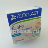 Ecoplast пластырь медицинский фиксирующий тканевый ecofix 2,5x5