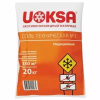 Антигололедные реагенты и распределители для них Материал противогололёдный 20 кг UOKSA соль техническая №3, мешок