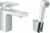 Смеситель Hansgrohe Vernis Shape 71216000 для раковины с гигиеническим душем, хром