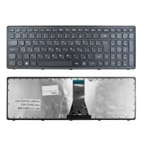 Клавиатура для ноутбука Lenovo IdeaPad Flex 15, G500S, G505, S500, S510, Z510 Series. Г-образный Enter. Черная, с черной рамкой. PN: NSK-BMASU