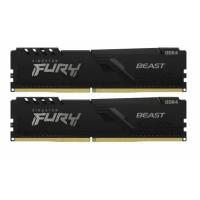 Память оперативная Kingston 64GB 2666MHz DDR4 CL16 DIMM (Kit of 2) FURY Beast RGB