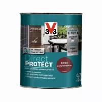 Эмаль V33 Direct Protect 113878, полуглянцевая, бордо, 0.75л