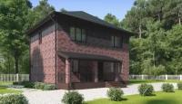 Проект жилого дома STROY-RZN 22-0009 (152,41 м2, 11,04*8,51 м, газобетонный блок 400 мм, облицовочный кирпич)