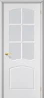 Дверь Браво Альфа стекло ПВХ (Белый, Рифленое белое, 200*70)