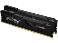 Модуль памяти Kingston Fury Black DDR4 DIMM 3200Mhz PC25600 CL16 - 16Gb Kit (2x8Gb) KF432C16BBK2/16