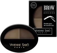 Тени для бровей двойные Eyebrow shadow Duo Vivienne Sabo 01