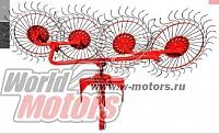 Ворошилка ВМ-4 колесно-пальцевая для минитрактора (агрегатируется с адаптером для сцепки)