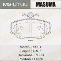 Колодки дисковые masuma renault/clio symbol/v1400 v1600 Masuma MS-0105 Renault: 6001547619