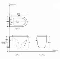 Унитаз подвесной Aquanet Rimless Cetus-GW BL-102N-WHT, серый