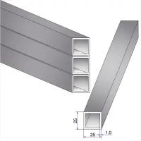 Труба размер 25х25х1,0 мм профильная квадратная стальная горячекатаная (профиль квадратного сечения г к) L=6 м