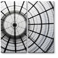 Модульная картина Picsis Круглый стеклянный потолок (40x40)