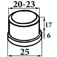 Заглушка внутр. круглая 25 мм