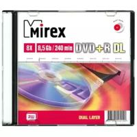 Оптический диск DVD плюс R 8.5 Гб Mirex 8-ск. двуслойный, слим, целлофанирован по 1шт