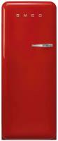 Холодильник, стиль 50-х годов, 60 см, красный, Smeg FAB28LRD5