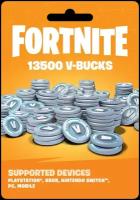 Карта пополнения Fortnite 13500 в-баксов, V-Bucks, электронный ключ