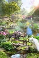 Фотообои Сад в лучах солнца 275x184 (ВхШ), бесшовные, флизелиновые, MasterFresok арт 6-020