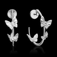 Серьги PLATINA jewelry из серебра 925 пробы с бесцветным сапфиром