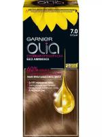 Garnier Стойкая крем-краска для волос Olia с цветочными маслами, без аммиака 7.0 Русый