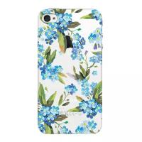 Чехол и защитная пленка для Apple iPhone 4/4S Deppa Art Case Flowers незабудки