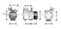 AVA Компрессор кондиционера Hyundai Elantra III Tucson Kia Sportage III