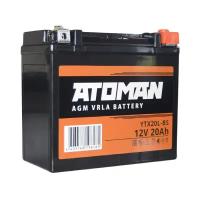 аккумулятор Мото ATOMAN AGM 12V 20Aч (YTX20L-BS) обратная полярность