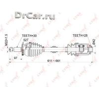 LYNXAUTO Привод в сборе передний правый