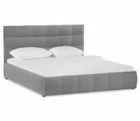 Двуспальная кровать Woodville Афродита-2 160х200 с ПМ рогожка серая