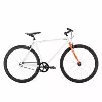Дорожный велосипед Stark'22 Terros 700 S бело-оранжевый колеса 28", рама S (16"), 2022 год