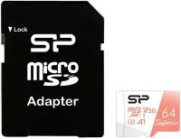 Карта памяти 64Gb MicroSD Silicon Power Superior (SP064GBSTXDV3V20SP)