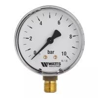 Манометр Watts Манометр Watts (10007724) 1/4 НР(ш) радиальный 10 бар d63 мм
