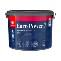 Краска моющаяся для стен и потолков Euro Power-7 (Евро-7) TIKKURILA 9л бесцветный (база С)