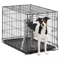 Клетка MidWest iCrate для собак 78х49х54,5h см, 1 дверь, черная + подарок пеленка