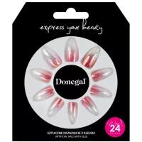 Накладные ногти Набор искусственных ногтей с клеем, 3061 Donegal Express Your Beauty 24 шт