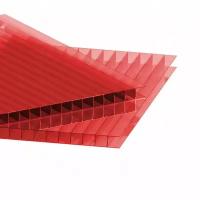 Сотовый поликарбонат толщина 8 мм, красный