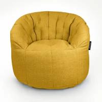 Современное дизайнерское кресло для отдыха aLounge - Butterfly Sofa - Yellow Shine (рогожка, желтый)